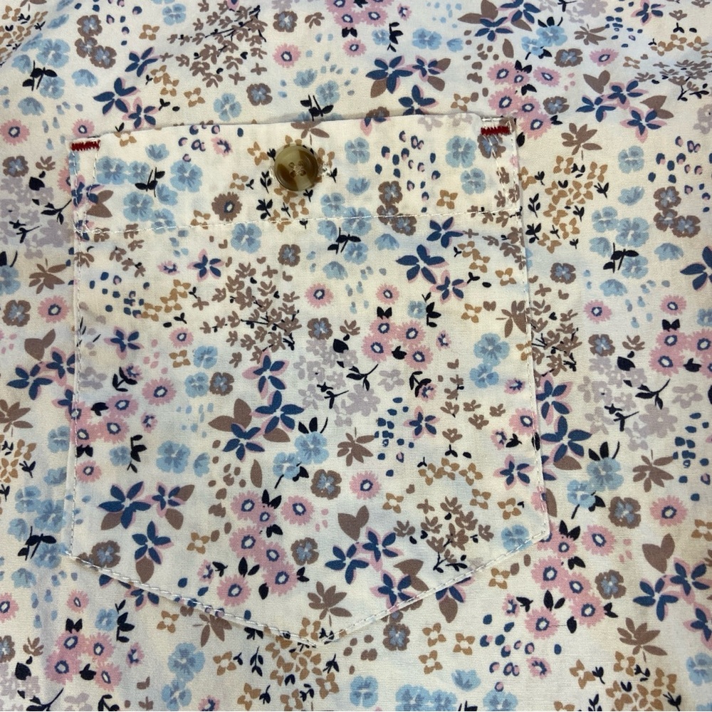 Distortion Mens Floral Button Up Short Sleeve Shirt Size 2XL - Picture 5 of 13